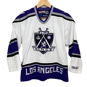 Vtg LA Kings CCM Away Jersey Youth L/XL NHL